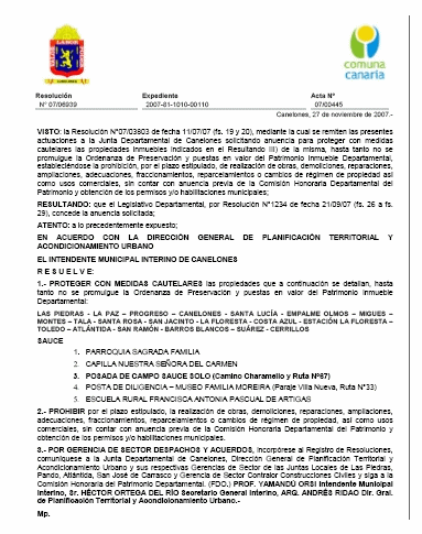 Resolución Intendencia Municipal de Canelones "Patrimonio Inmueble Departamental